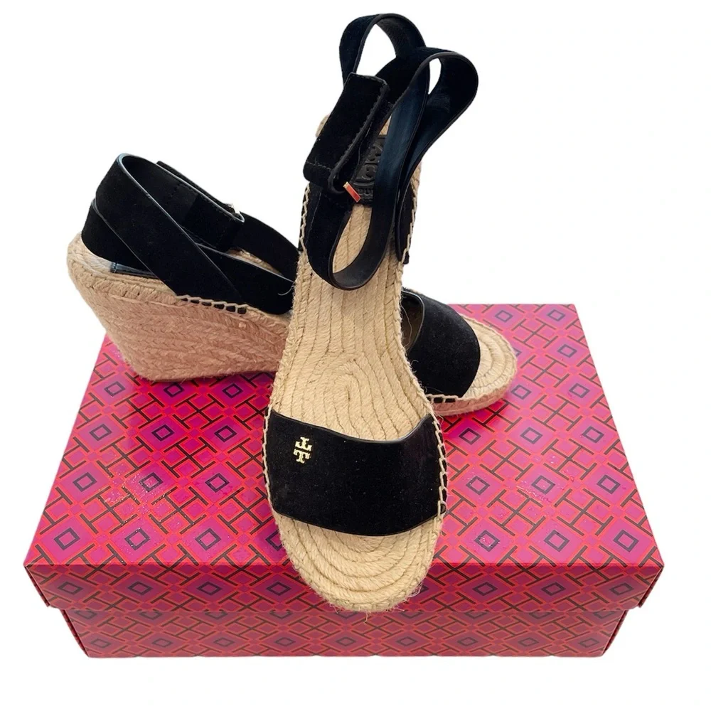 NWOT Tory Burch Bima espadrille wedge - Black 8.5